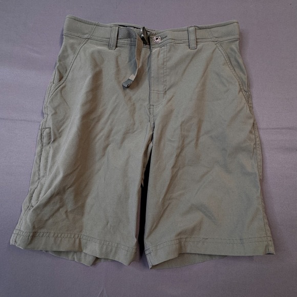 Gerry Other - Gerry Mens 32 Olive Green Stretch Hiking Shorts Integrated Belt Nylon Spandex